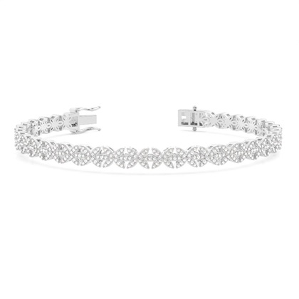 Prong Set Diamond Vintage Look Tennis Bracelet