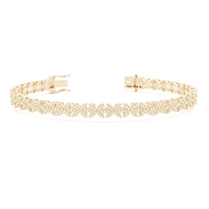 Yellow Gold Diamond Tennis Bracelet