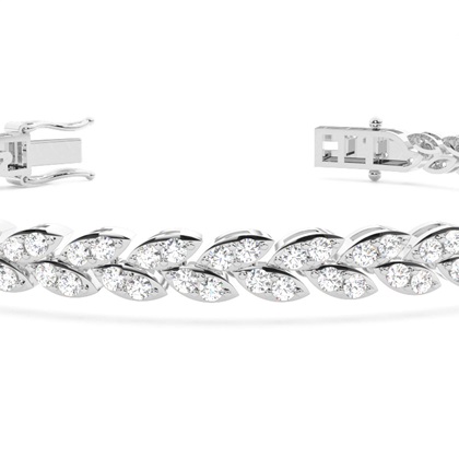 Prong Set Diamond Vintage Look Tennis Bracelet