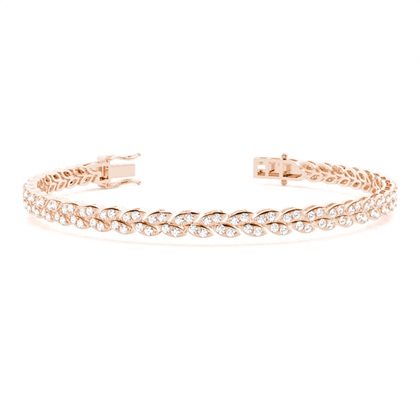 Prong Set Diamond Vintage Look Tennis Bracelet