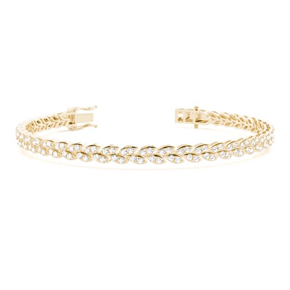 Prong Set Diamond Vintage Look Tennis Bracelet