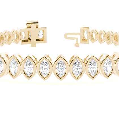 Tennisarmband mit Marquise-Schliff Diamanten