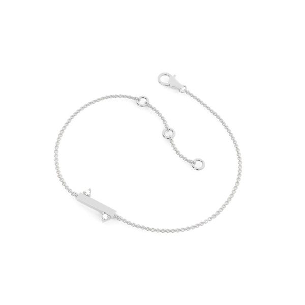 Classic look diamond bar Delicate Chain bracelet