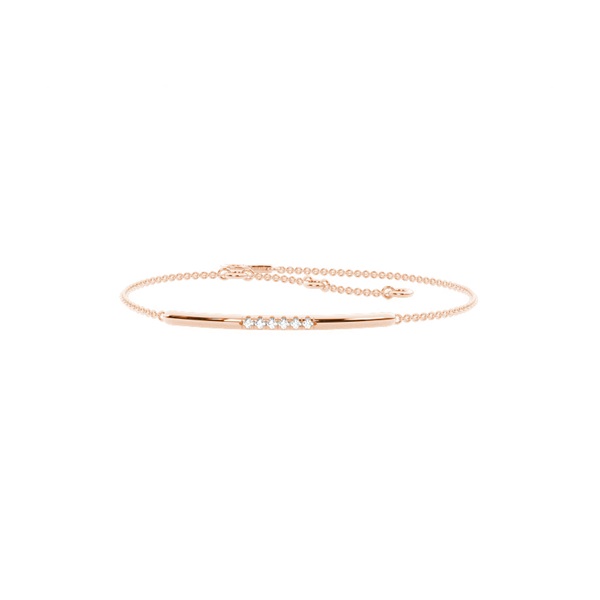 Prong Setting Bar Delicate Chain Bracelet