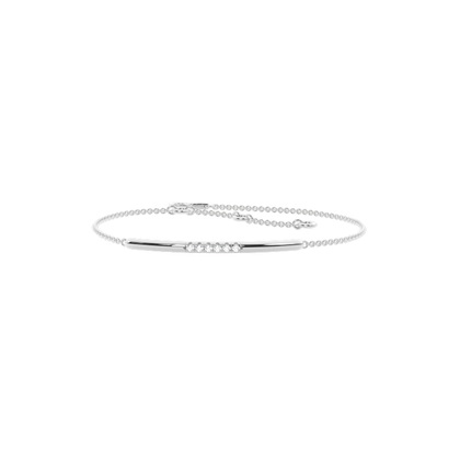 Prong Setting Bar Delicate Chain Bracelet