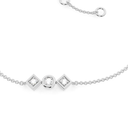 Prong setting Delicate Chain Bracelet