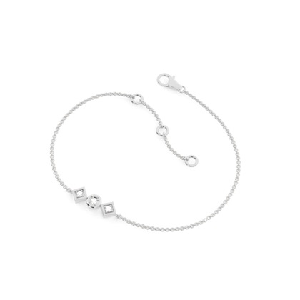 Prong setting Delicate Chain Bracelet