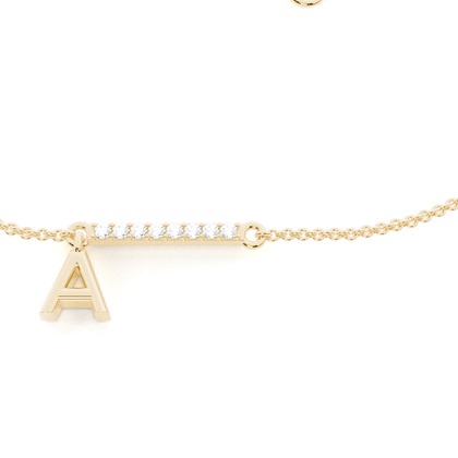 Yellow Gold Initial Bracelets