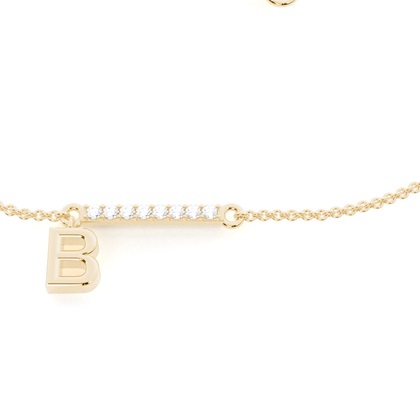 Yellow Gold Initial Bracelets