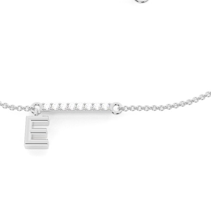 Zarte Buchstaben E Armkette