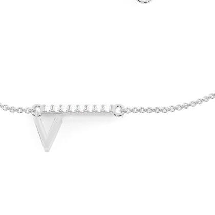 Zarte Buchstaben V Armkette