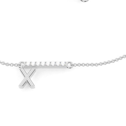 Zarte Buchstaben X Armkette