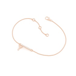 Y Initial Diamond Deliacte Chain Bracelet