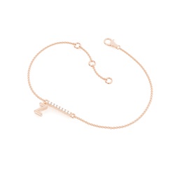 Z Initial Diamond Deliacte Chain Bracelet