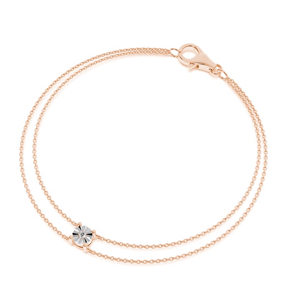Illusion Setting Double Chain Delicate Bracelet