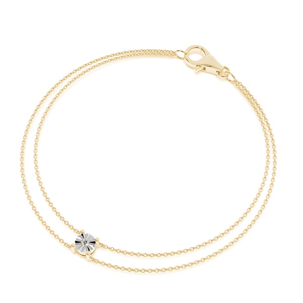 Illusion Setting Double Chain Delicate Bracelet