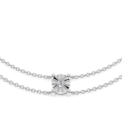 Illusion Setting Double Chain Delicate Bracelet