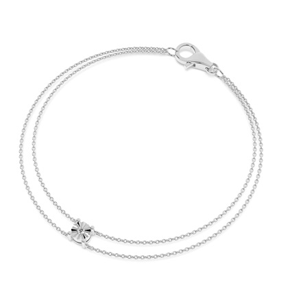 Illusion Setting Double Chain Delicate Bracelet