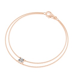 Illusionsfassung Doppelte Kette Armband