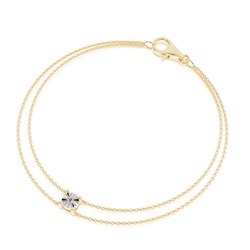 Illusionsfassung Doppelte Kette Armband