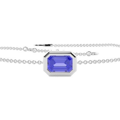 Jemný retízkový náramek solitér Tanzanite