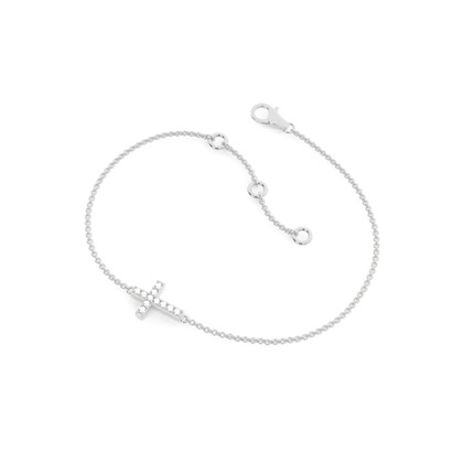 Cross Diamond Delicate Chain Bracelet
