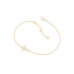 Cross Diamond Delicate Chain Bracelet