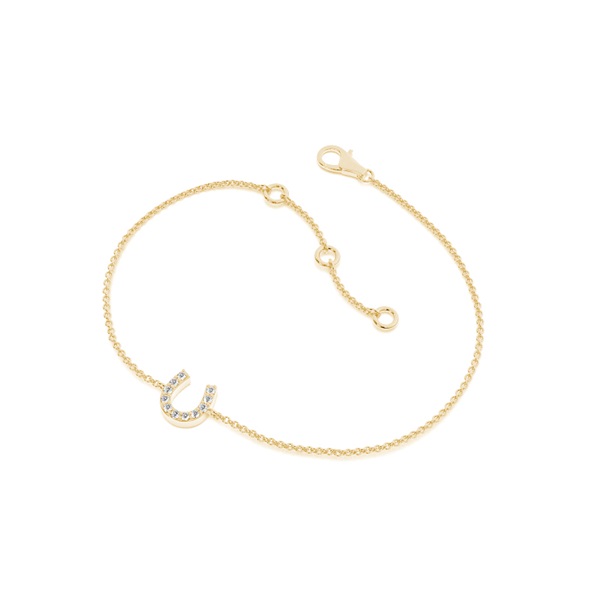 Horseshoe Diamond  Delicate Chain Bracelet