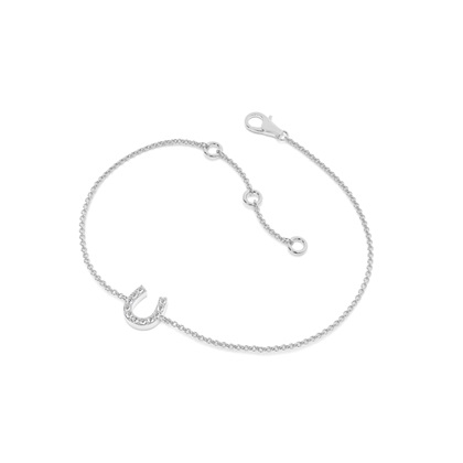 Horseshoe Diamond  Delicate Chain Bracelet