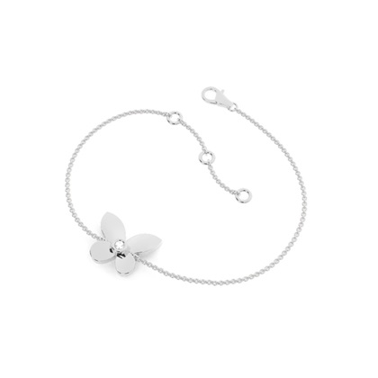 Butterfly Diamond Delicate Chain Bracelet