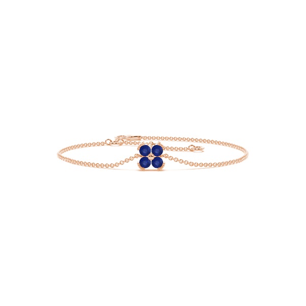 Blue Sapphire classic floral delicate chain bracelet