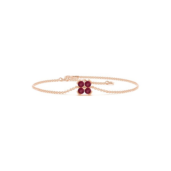 Ruby classic floral delicate chain bracelet