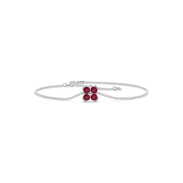 Ruby classic floral delicate chain bracelet