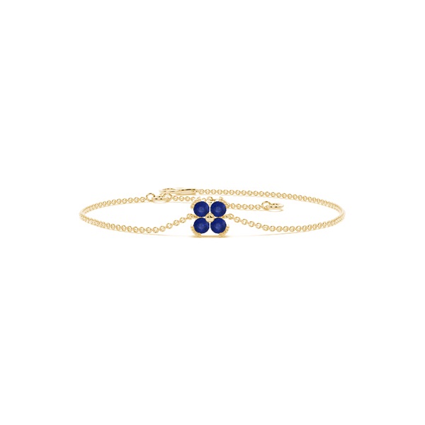 Blue Sapphire classic floral delicate chain bracelet