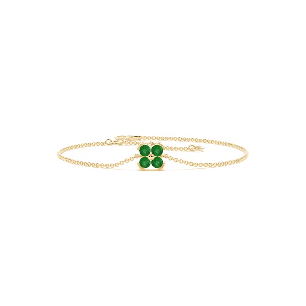 Emerald classic floral delicate chain bracelet
