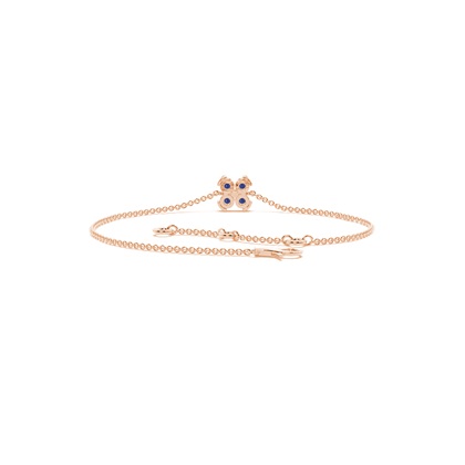 Blaue Sapphire klassische zarte florale Armkette