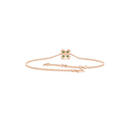 Smaragd klassische zarte florale Armkette