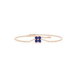 Blue Sapphire classic floral delicate chain bracelet