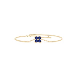 Blue Sapphire classic floral delicate chain bracelet