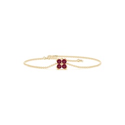Ruby classic floral delicate chain bracelet