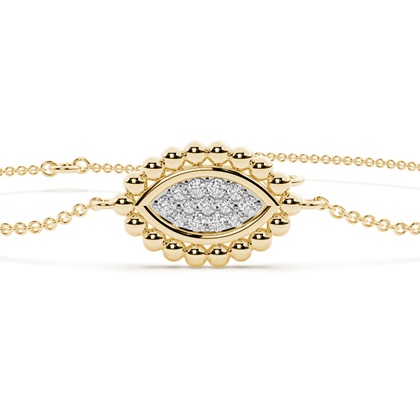Yellow Gold Chain Diamond Bracelets