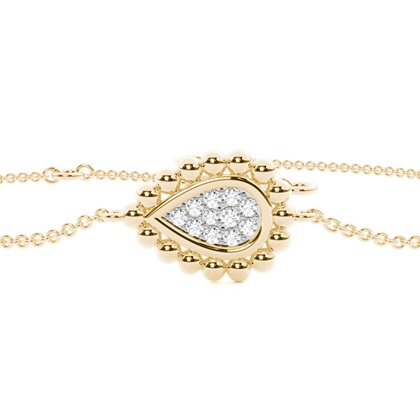 Yellow Gold Chain Diamond Bracelets