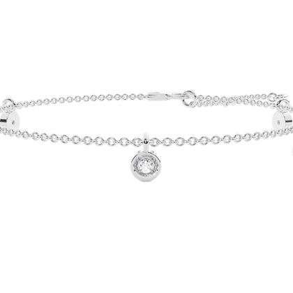 Danggling Diamond Delicate Chain Bracelet