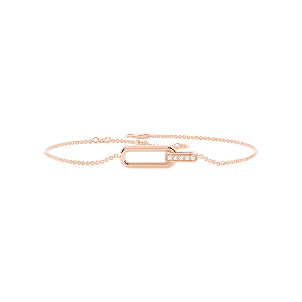 Linked diamond Delicate chain bracelet