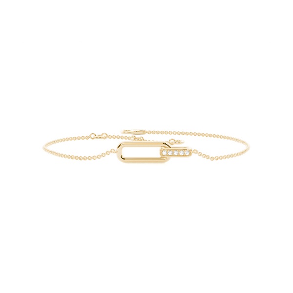 Linked diamond Delicate chain bracelet