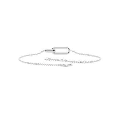 Linked diamond Delicate chain bracelet
