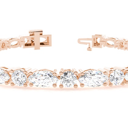 Brilliant,- und Marquise Tennisarmband