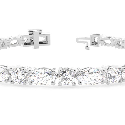 Brilliant,- und Marquise Tennisarmband