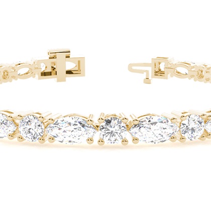 Brilliant,- und Marquise Tennisarmband