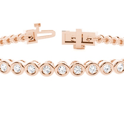 Tennisarmband mit besetzten runde Diamanten